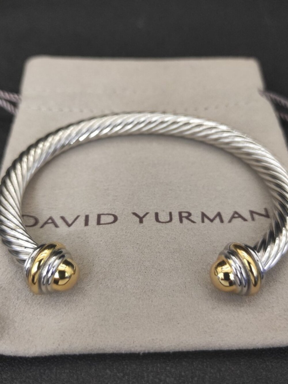 ✨ David Yurman 7mm Two-Tone Cuff Bracelet